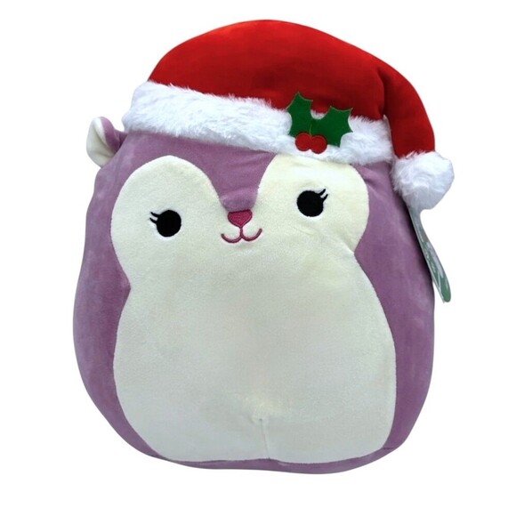 Squishmallows Christmas Allina The Squirrel with Santa Hat 11” - Picture 2 of 5
